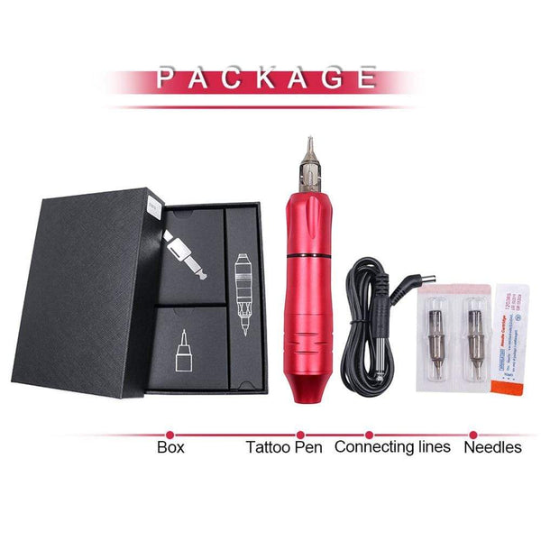 Planet Gates Rotary Tattoo Machine Pen w/Cartridge Needle Tattoo Gun Eyebrow Tattoo Machine Best for Micblading Tattoo Beginner Artist