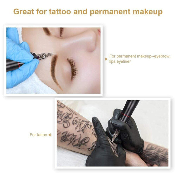 Planet Gates Rotary Tattoo Machine Pen w/Cartridge Needle Tattoo Gun Eyebrow Tattoo Machine Best for Micblading Tattoo Beginner Artist
