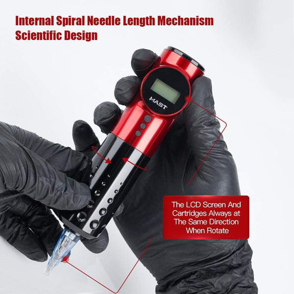 Planet Gates Rotary Tattoo Pen Mast Wireless Battery Pen Machine LED Display Permanent Make Up Machine for Tattoo Artist