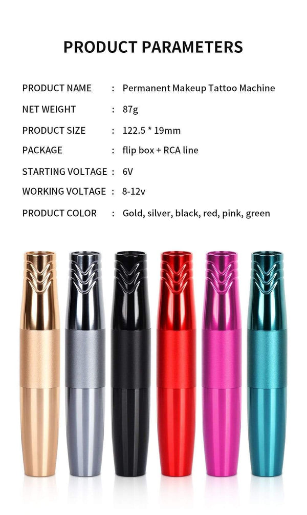 Planet Gates Rotary Tattoo Pen Permanent Makeup Pen Tattoo Machine Eyebrow Tattoo Body Art Machine Permanent machine for SMP and  hair Scalp