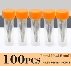 Planet Gates Round 100PCS Small Profession Leather Sewing Needle For Embroidery Stitching Supplies Crafts Pin, Round Blunt Head Big Eye Storage Bottle Needles