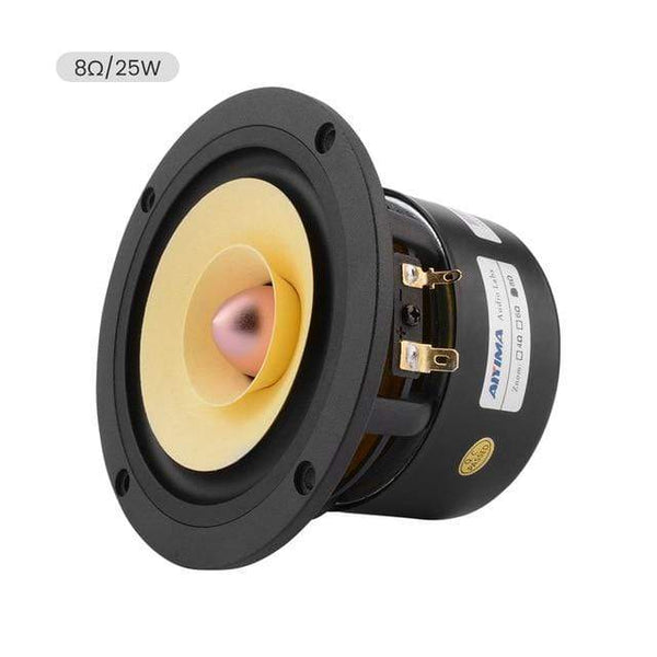 Planet Gates Round 8  Ohm Speaker AIYIMA 4 Inch Audio Full Range Speaker Driver 25W Mid Frequency HIFI Sound Amplifier Speaker Unit For Home Theater Loudspeaker