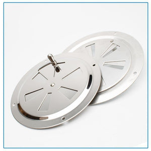 Round Air Louver Vent & Side Knob Opening Grille Cover Marine Boat RV 316 Stainless Steel Ventilation Louvered Vent 5inch