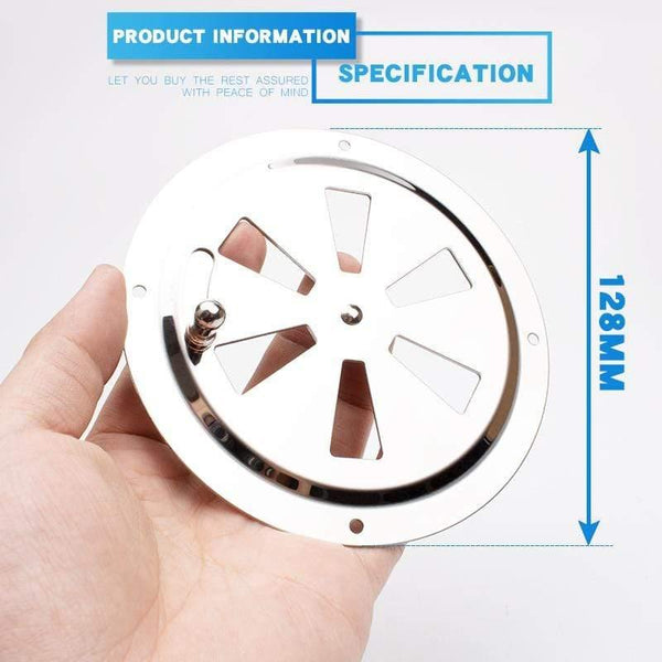 Round Air Louver Vent & Side Knob Opening Grille Cover Marine Boat RV 316 Stainless Steel Ventilation Louvered Vent 5inch