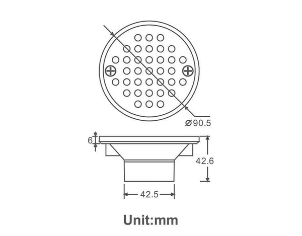 Planet Gates Round Antique Brass Waste Floor Drain Shower Square Bathroom Floor Drain Bathroom Shower Floor Drain Y38096 (Y38096)