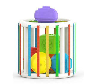 Planet Gates Round  bin box Baby Shape Sorting Toy  motor skill tactile touch toy 10 months to 3 years  InnyBin soft cube montessori educational toys