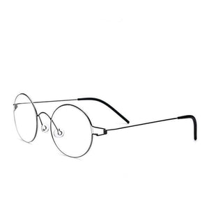 Planet Gates Round black Screwless Eyewear Prescription Eyeglasses Women Ultralight Round Myopia Optical Denmark Korean Glasses Frame Men Titanium