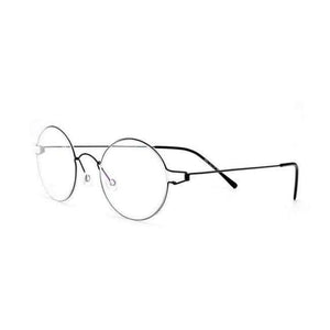 Planet Gates Round black Screwless Eyewear Prescription Eyeglasses Women Ultralight Round Myopia Optical Denmark Korean Glasses Frame Men Titanium