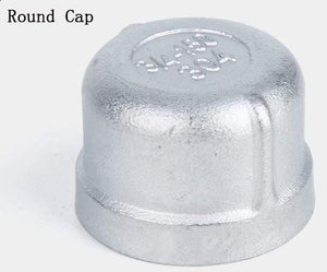 1/4 to 3/4" SS304 Stainless Steel Thread Elbow Cross Nipple Tube Plug Tee Cap End Pipe Fitting Nipple