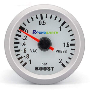Planet Gates Round Earth 52mm Blue Light Auto Car Turbo Boost Gauge Turbin -1~2 Bar Pointer Clock Vacuumd Instrument Meter Pods Free Shipping