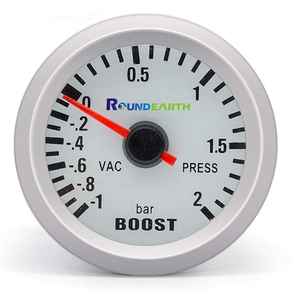 Planet Gates Round Earth 52mm Blue Light Auto Car Turbo Boost Gauge Turbin -1~2 Bar Pointer Clock Vacuumd Instrument Meter Pods Free Shipping