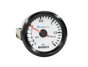 Planet Gates Round Earth 52mm Blue Light Auto Car Turbo Boost Gauge Turbin -1~2 Bar Pointer Clock Vacuumd Instrument Meter Pods Free Shipping