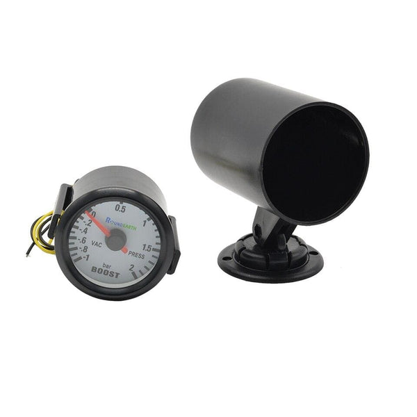 Planet Gates Round Earth 52mm Blue Light Auto Car Turbo Boost Gauge Turbin -1~2 Bar Pointer Clock Vacuumd Instrument Meter Pods Free Shipping