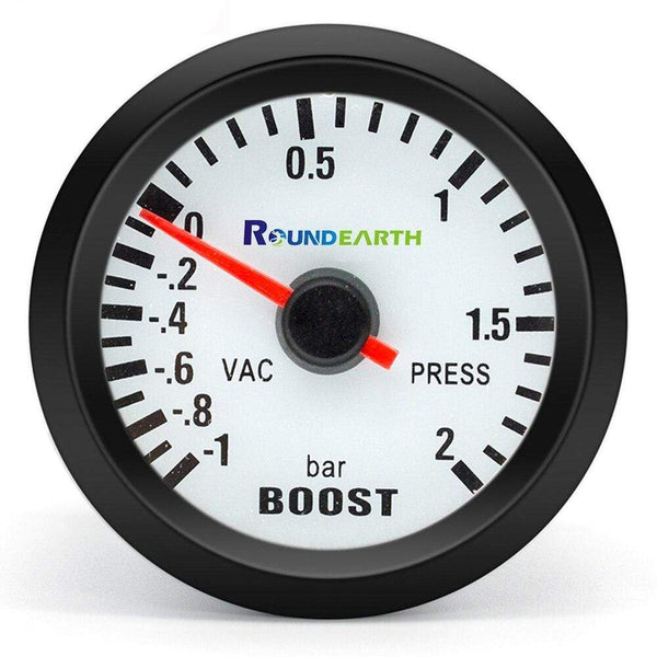 Planet Gates Round Earth 52mm Blue Light Auto Car Turbo Boost Gauge Turbin -1~2 Bar Pointer Clock Vacuumd Instrument Meter Pods Free Shipping