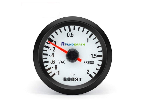 Planet Gates Round Earth 52mm Blue Light Auto Car Turbo Boost Gauge Turbin -1~2 Bar Pointer Clock Vacuumd Instrument Meter Pods Free Shipping