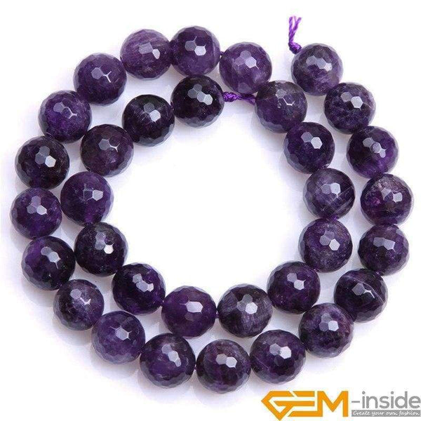 Planet Gates Round Faceted Dream Lace Amethysts,Selectable 8mm 10mm 12mm,Fashion Jewelry Beads For DIY Bracelet Making Strand 15 Inch