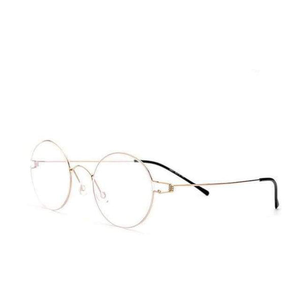 Planet Gates Round gold Screwless Eyewear Prescription Eyeglasses Women Ultralight Round Myopia Optical Denmark Korean Glasses Frame Men Titanium