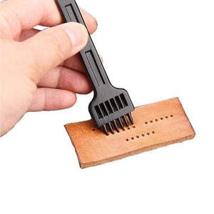 Planet Gates Round Hole Punch Row Prong Stitching Cutter Tool Hand Sewing Hole Leather Craft Tools Spacing Cutting 4mm 5mm 6mm 2/4/6 Holes