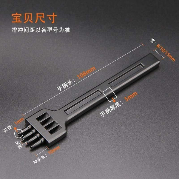 Planet Gates Round Hole Punch Row Prong Stitching Cutter Tool Hand Sewing Hole Leather Craft Tools Spacing Cutting 4mm 5mm 6mm 2/4/6 Holes