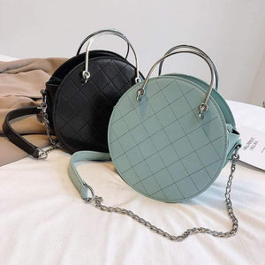 Round Ladies Hand bag Leather Luxury Handbags Women Bags Designer Chain Style Women Messenger
