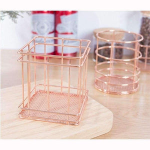 Planet Gates Round Metal Hollowed out Pen Holder Box Case Organizer Home Desk Stationery Decor Office School Desk Accessories Supplies
