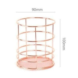 Planet Gates Round Metal Hollowed out Pen Holder Box Case Organizer Home Desk Stationery Decor Office School Desk Accessories Supplies