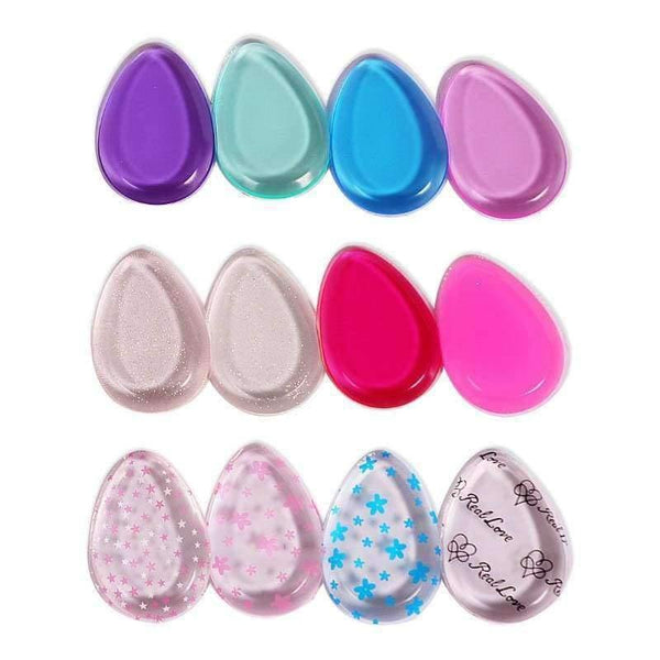Planet Gates round Mix Shape Silicone Makeup Sponge Gel Foundation Makeup and Puff BB Cosmetic Beauty Tools Blender 50pcs/lot P095