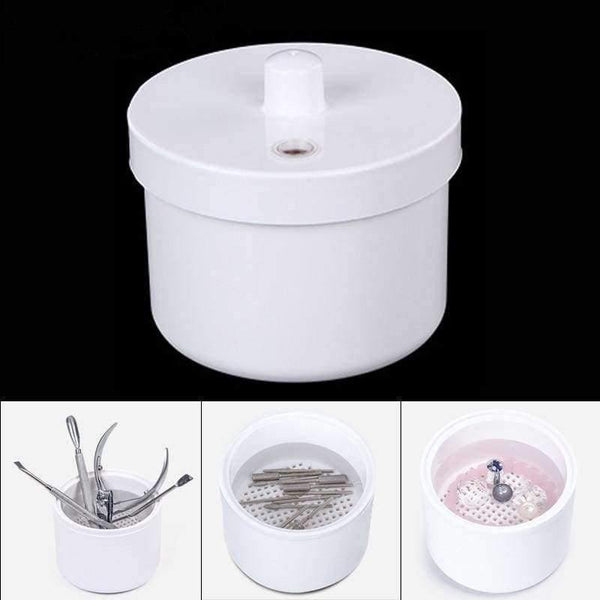 Planet Gates Round Nail Sterilizer Box Nail Sterilizer Manicure Jewelry Barber Glass Nail Sterilizer Tools Disinfection for Health