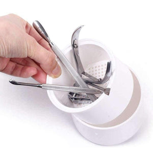 Planet Gates Round Nail Sterilizer Box Nail Sterilizer Manicure Jewelry Barber Glass Nail Sterilizer Tools Disinfection for Health