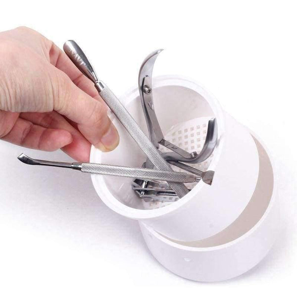 Planet Gates Round Nail Sterilizer Box Nail Sterilizer Manicure Jewelry Barber Glass Nail Sterilizer Tools Disinfection for Health