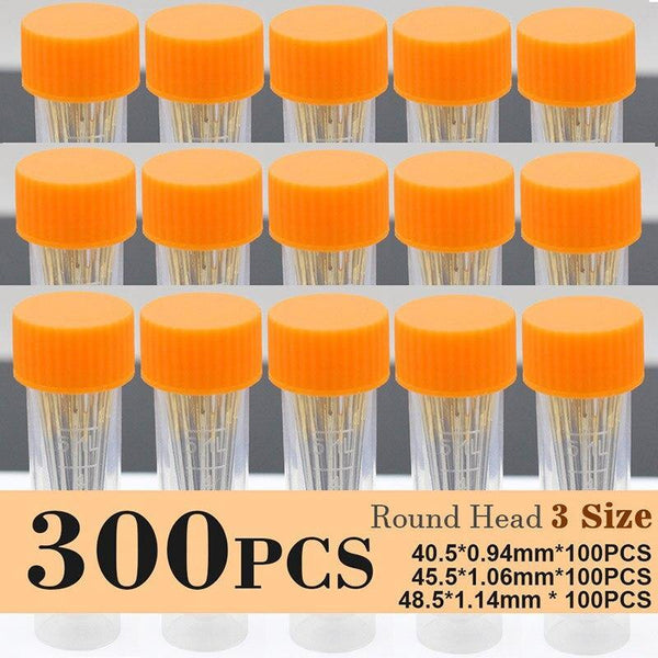 Planet Gates Round Needle 300PCS Profession Leather Sewing Needle For Embroidery Stitching Supplies Crafts Pin, Round Blunt Head Big Eye Storage Bottle Needles