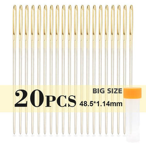 Planet Gates Round Needle Big Profession Leather Sewing Needle For Embroidery Stitching Supplies Crafts Pin, Round Blunt Head Big Eye Storage Bottle Needles
