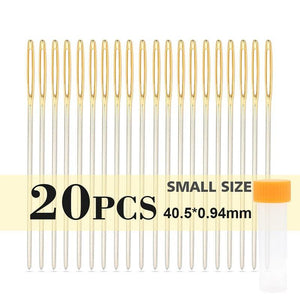 Planet Gates Round Needle Small Profession Leather Sewing Needle For Embroidery Stitching Supplies Crafts Pin, Round Blunt Head Big Eye Storage Bottle Needles