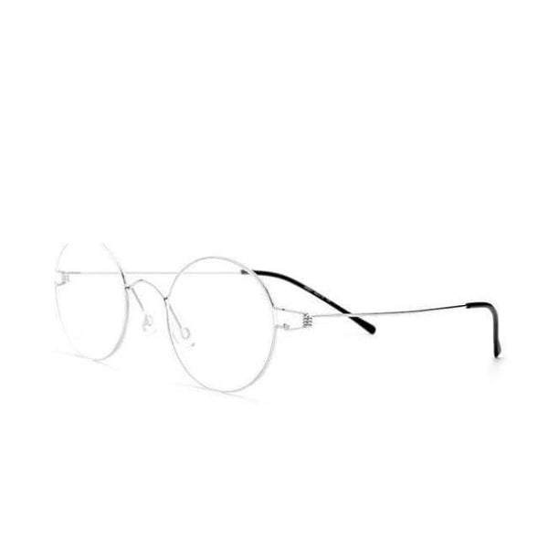 Planet Gates Round silver Screwless Eyewear Prescription Eyeglasses Women Ultralight Round Myopia Optical Denmark Korean Glasses Frame Men Titanium
