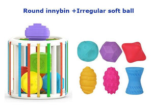 Planet Gates Round soft ball Baby Shape Sorting Toy  motor skill tactile touch toy 10 months to 3 years  InnyBin soft cube montessori educational toys