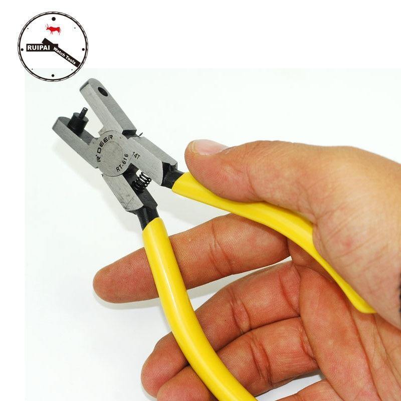 Planet Gates Round Watchband hole maker Plier,Round,Square,Oval hole punch Plier Leather Watch strap Adjustment Tool