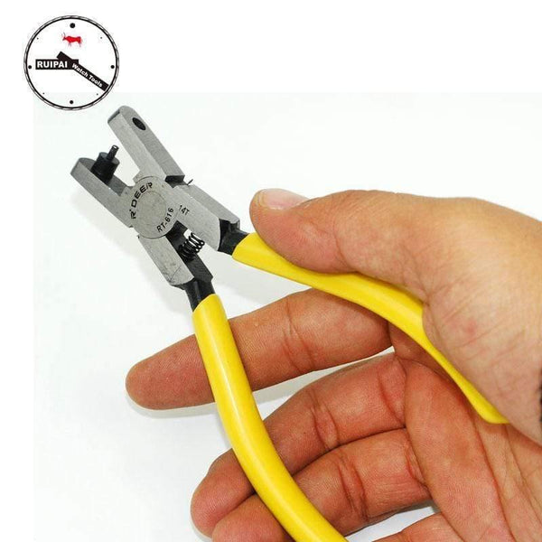 Planet Gates Round Watchband hole maker Plier,Round,Square,Oval hole punch Plier Leather Watch strap Adjustment Tool