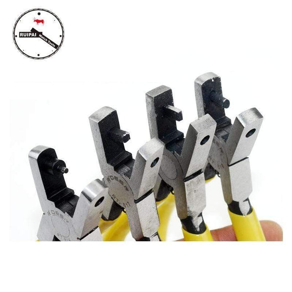 Planet Gates Round Watchband hole maker Plier,Round,Square,Oval hole punch Plier Leather Watch strap Adjustment Tool