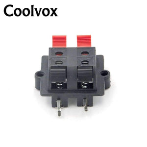 Planet Gates Row 4 Position Cable Square Speaker clip Push Type Speaker Terminals Audio Terminal Double Spring Clip Jack Plug Socket