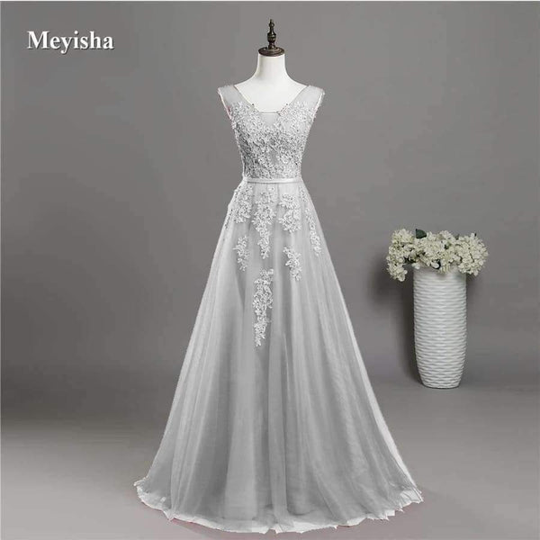 Planet Gates Royal Blue / 2 V Neck Lace Beaded Navy Royal Blue Burgundy Black Red Silver Bridesmaid Dresses Formal Party Gowns Dress Plus Size