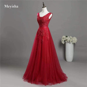 Planet Gates Royal Blue / 2 V Neck Lace Beaded Navy Royal Blue Burgundy Black Red Silver Bridesmaid Dresses Formal Party Gowns Dress Plus Size