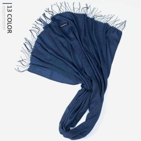 Planet Gates Royal Blue / 216cmX65cm Autumn and Winter Scarf Women Fashion Solid Cashmere scarves for Women Shawls and Wraps 35 Colours