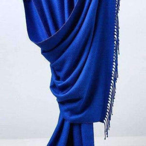 Planet Gates royal blue DANKEYISI Luxury Winter Scarf Women Thicken Warm Scarves Wool Cashmere Scarf Man Wrap Pashmina Tassels Solid Color Scarf hijab