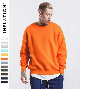 Planet Gates royal blue / L INFLATION 2017 Winter Mens Hip Hop Solid Color  Hoodies Velvet Fabrics Sweatshirts 12 Solid Color  Winter Men Sweatshirts 166W17