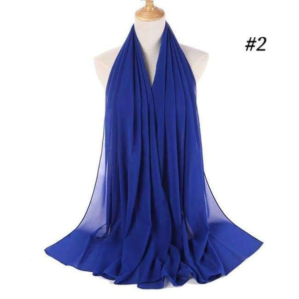 Planet Gates Royal Blue Plain bubble chiffon scarf hijab wrap printe solid color shawls headband muslim hijabs scarves/scarf 47 colors