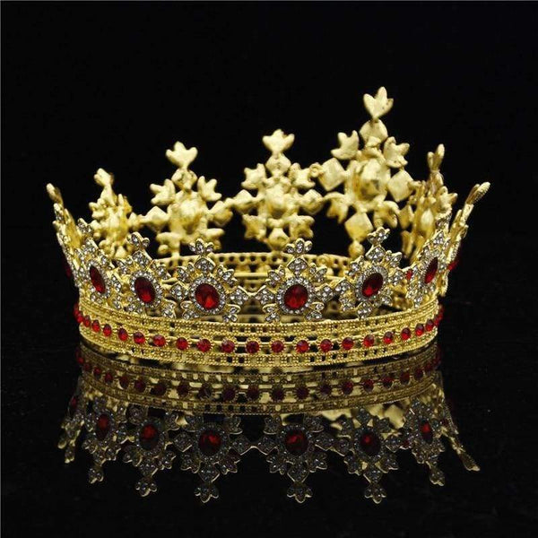 Planet Gates Royal King Wedding Crown Bride tiaras and Crowns Hair Jewelry Zircon Crystal Diadem Prom Party Head accessories Pageant
