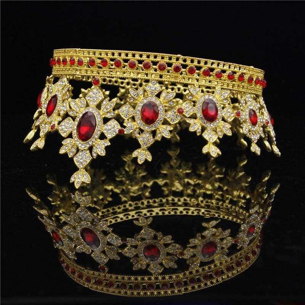 Planet Gates Royal King Wedding Crown Bride tiaras and Crowns Hair Jewelry Zircon Crystal Diadem Prom Party Head accessories Pageant