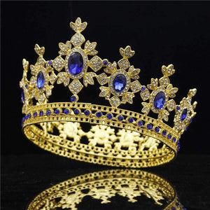Planet Gates Royal King Wedding Crown Bride tiaras and Crowns Hair Jewelry Zircon Crystal Diadem Prom Party Head accessories Pageant