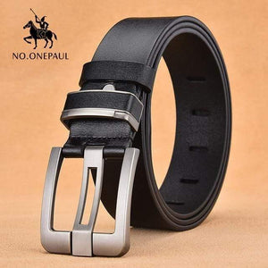 Men's Leather Alloy Pin Buckle Jeans Belt Fashion Business Cow Genuine Leather Men's Youth Luxury Retro Classic Belts