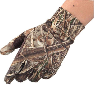 Planet Gates RT Camo / M Outdoor Bionic Camouflage Full Gloves Hunting Reed Camouflage Gloves Anti-slip Fishing Shooting Gloves Elastic Touch Screen